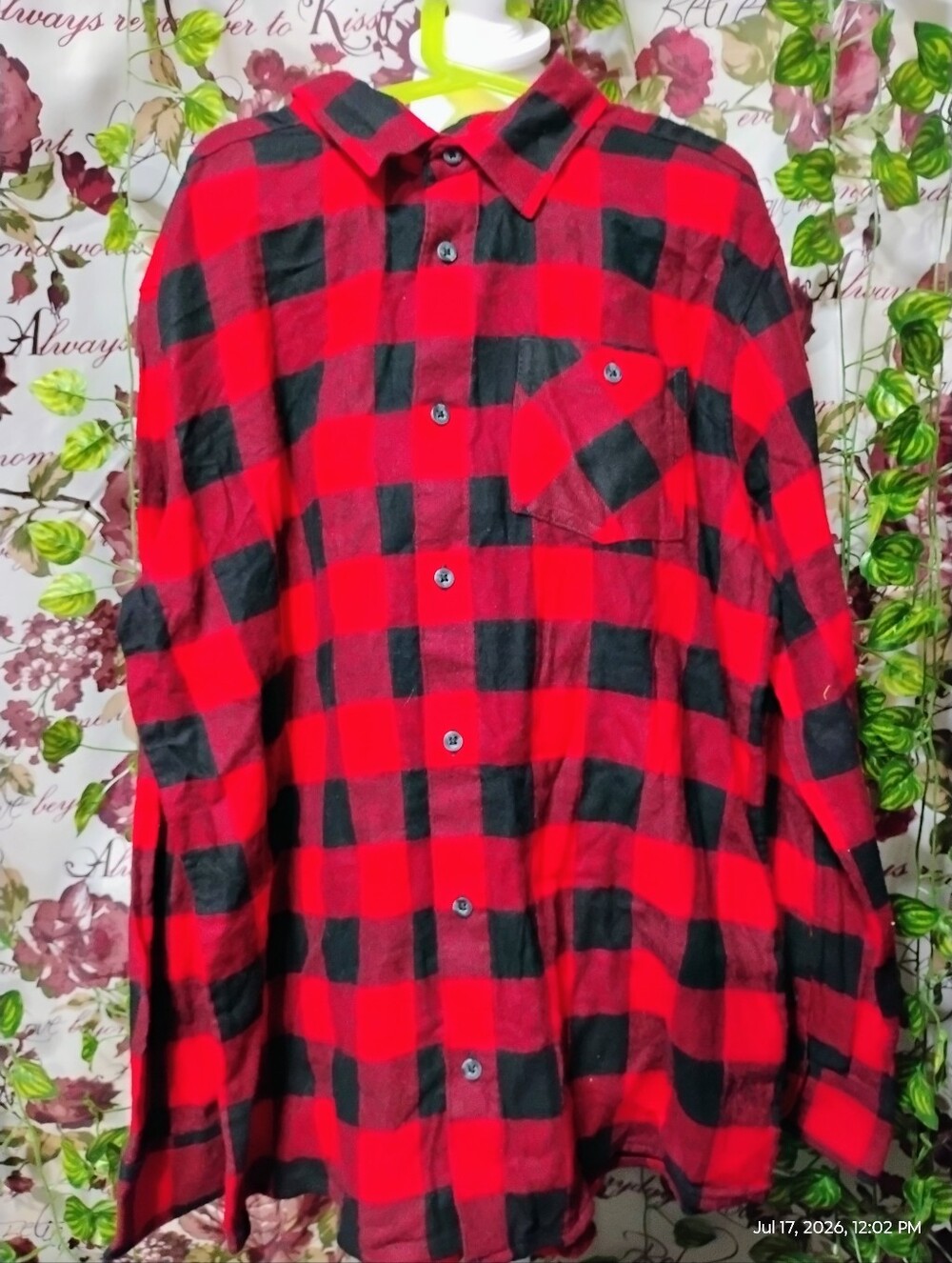❤️ Red and Black Buffalo Plaid Flannel Shirt